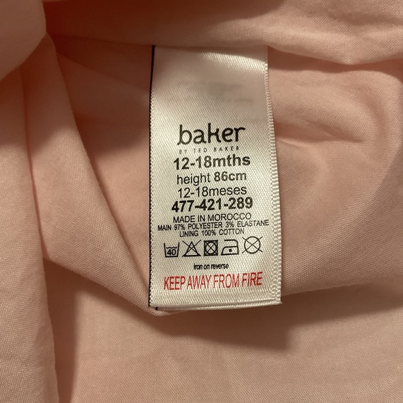 Ted Baker Baby Pink Dress Short Ruffle Sleeves - Picture 11 of 13